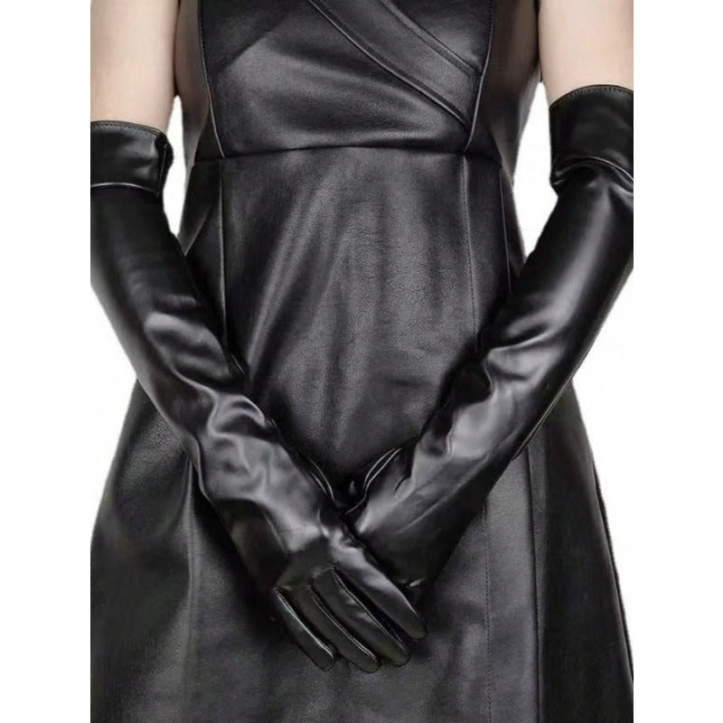 Leather Long Gloves