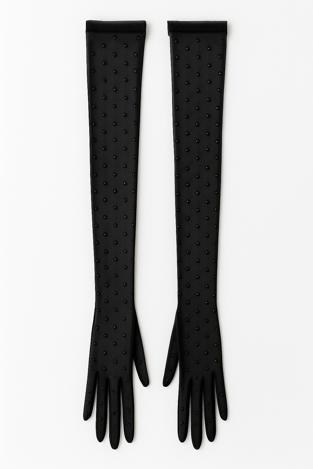 Black Rhinestone Gloves