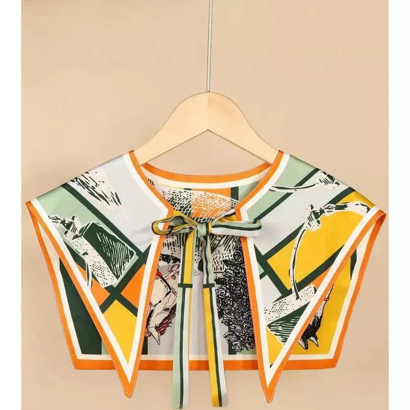 Printed Dickey Collar Horse Design Hermes pattern