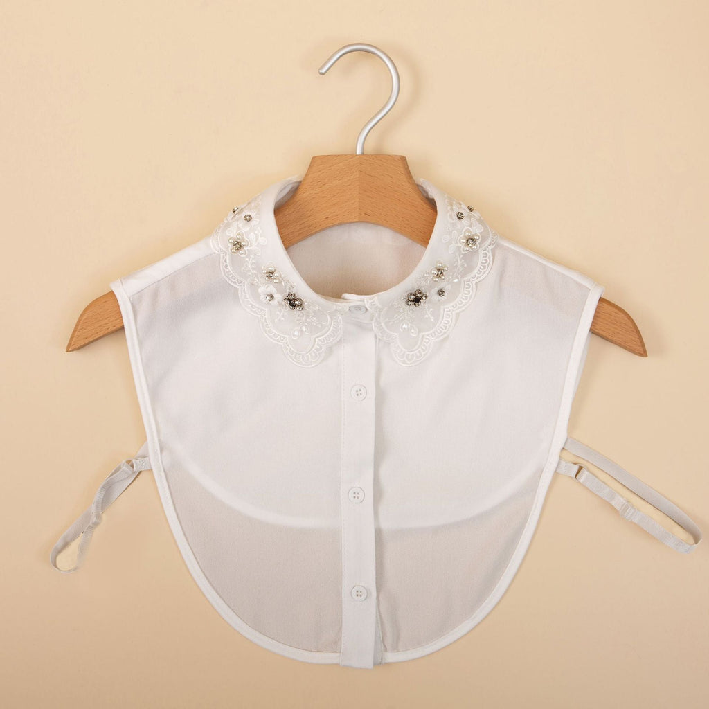 Floral Crystal Dickey Collar