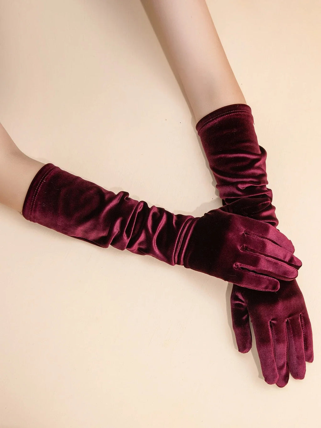 Long Velvet Gloves for winter