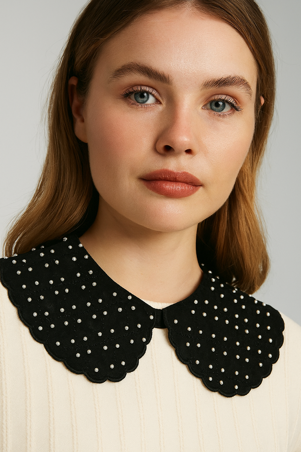 Crystal Shawl Fake Collar