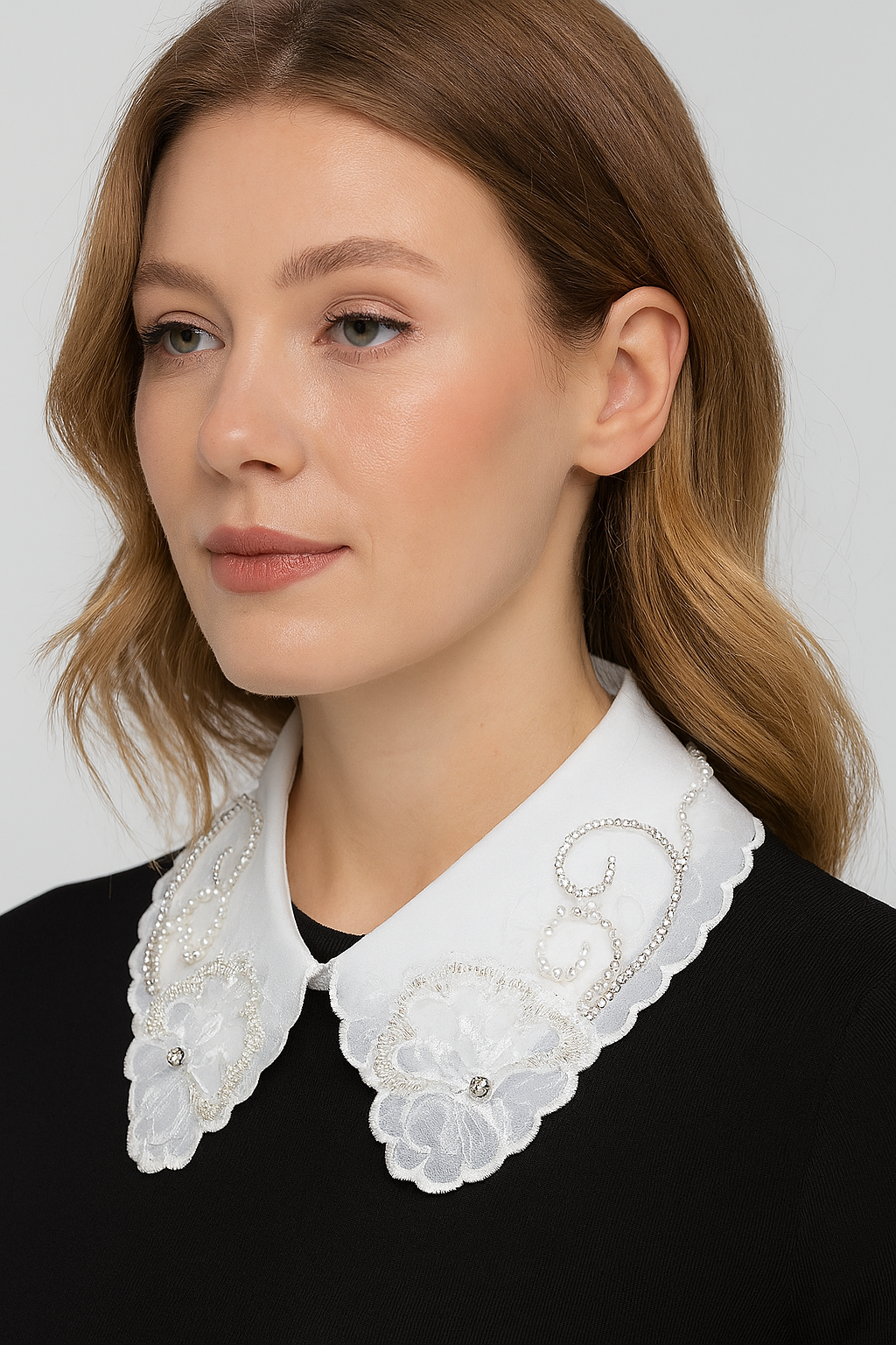Floral Lace Fake Collar