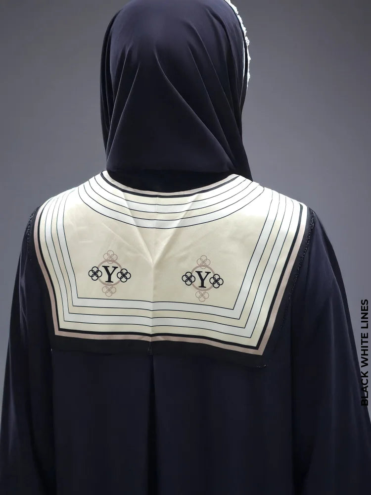 Fashionable Dickey Collar Black White Lines Collar