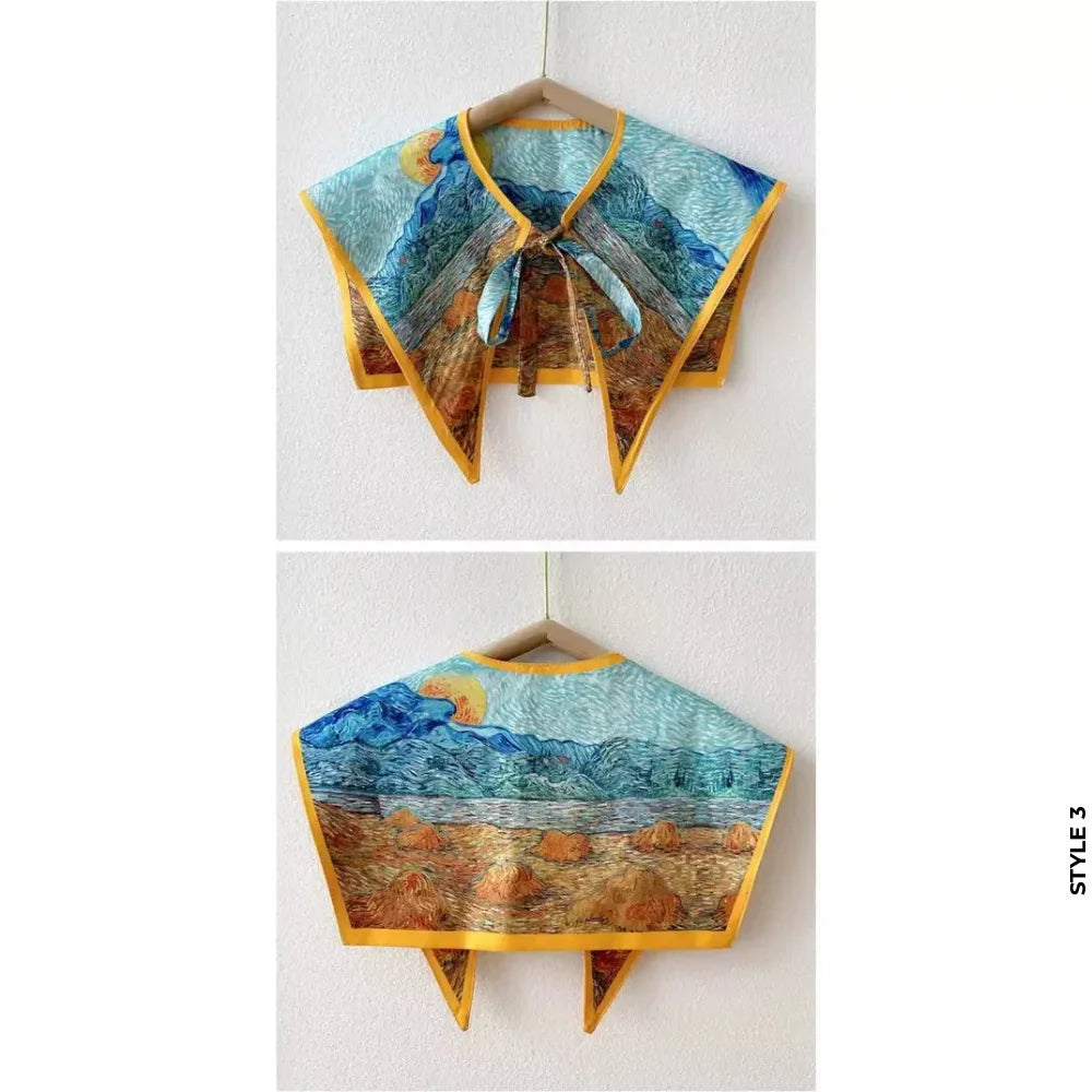 Printed Dickey Collar 3D Design 4 color style