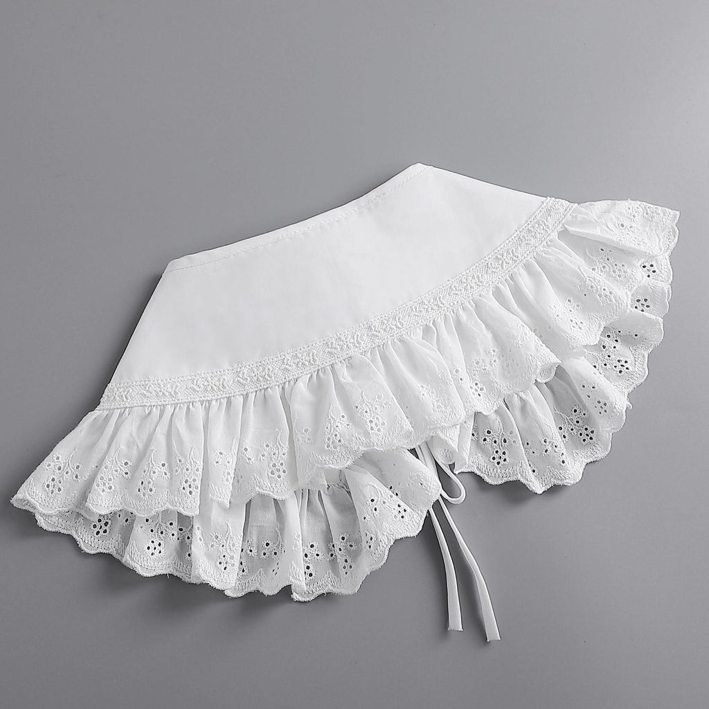 Lace  Decor Collar Eyelet embroidery