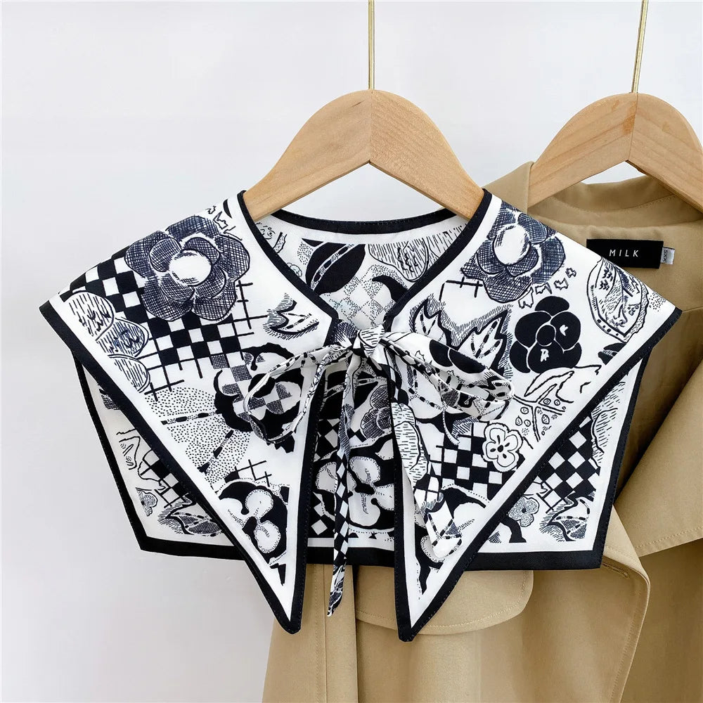 Animal Print Dickey Collar