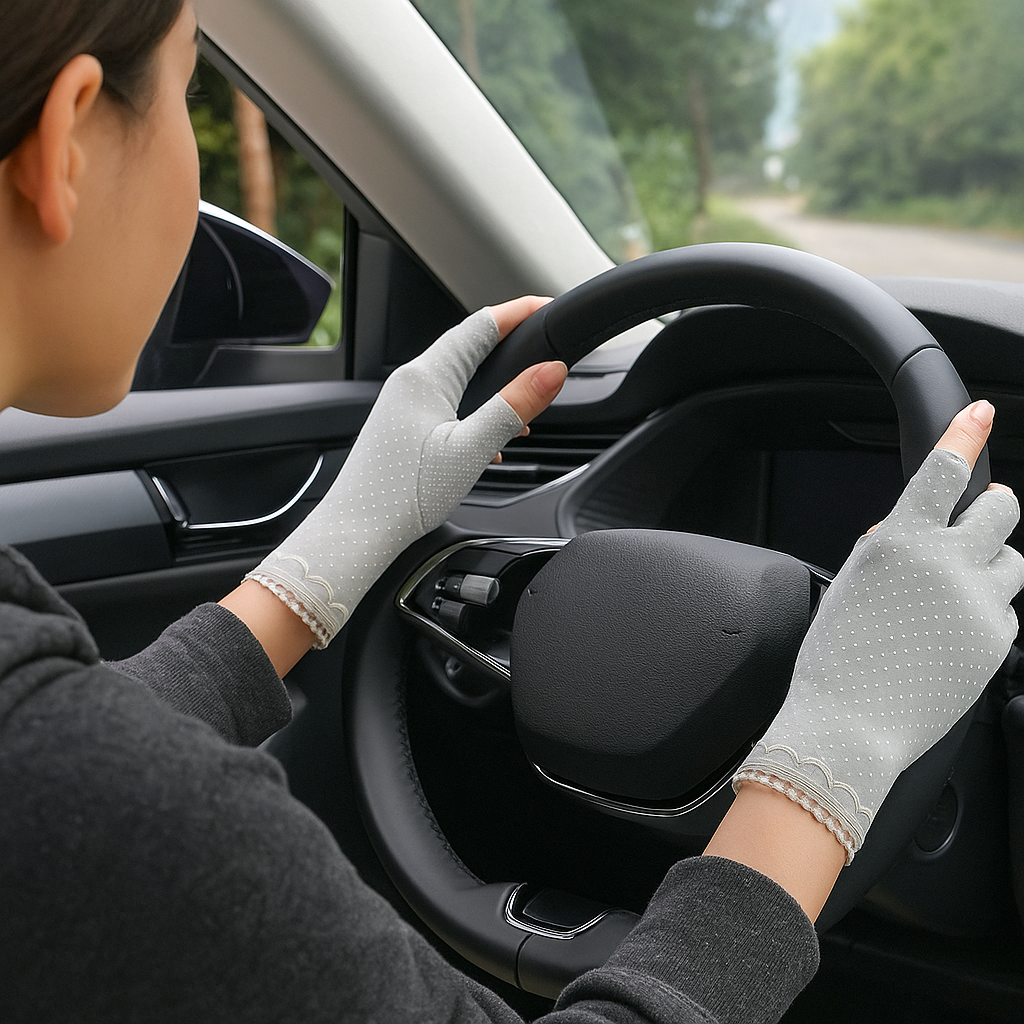 2 Fingers Open Driving Gloves