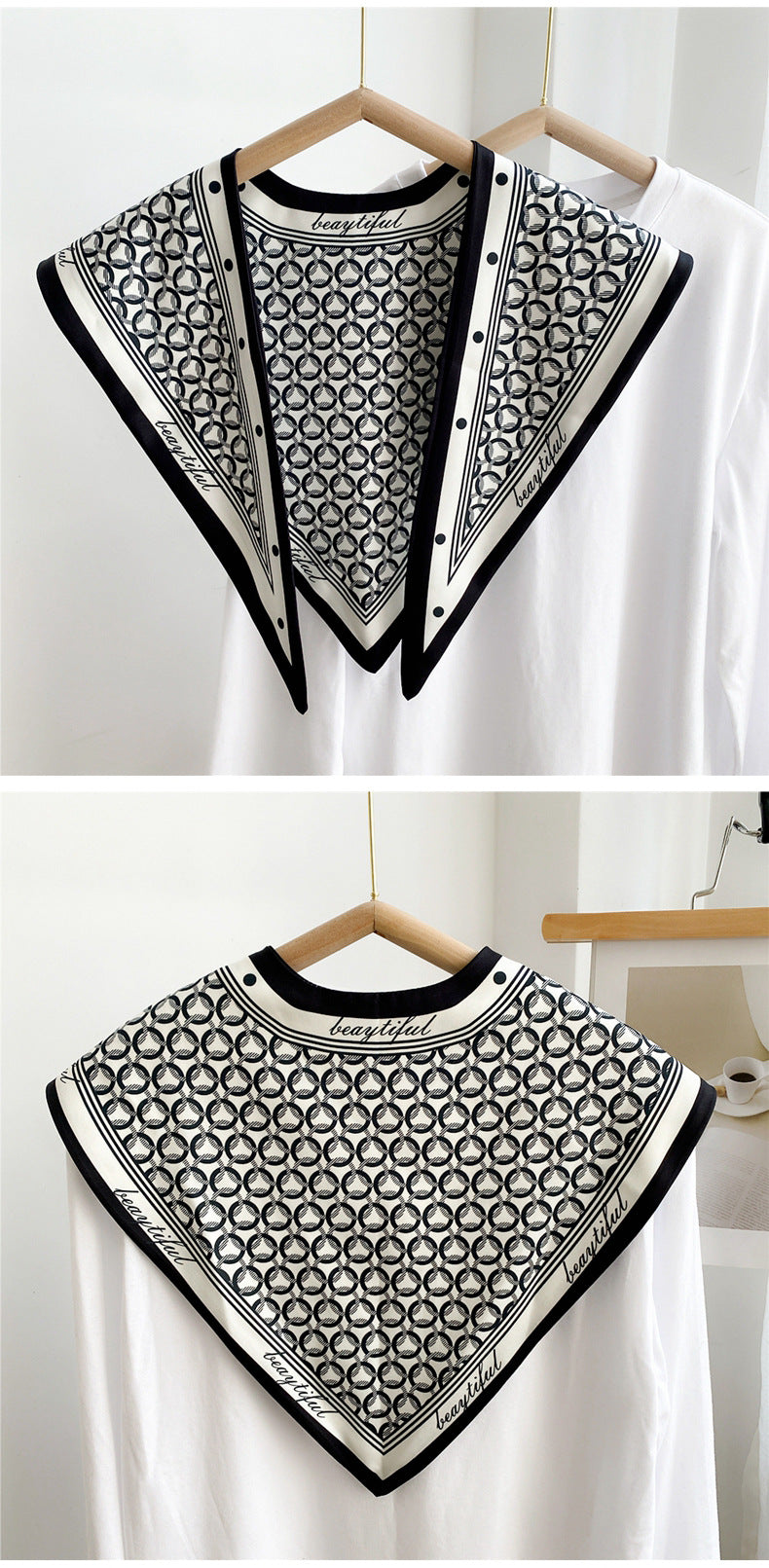 Triangle Print Shawl Scarf