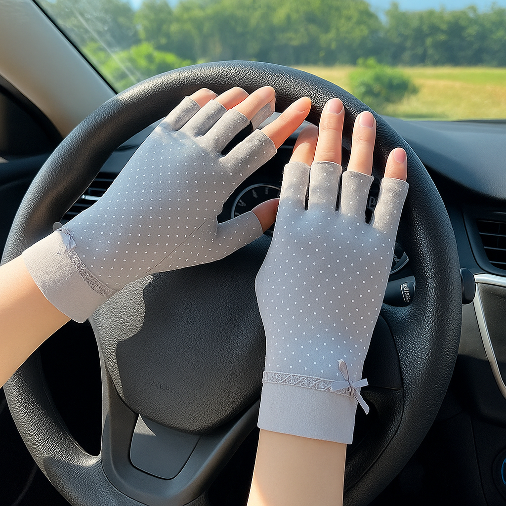 Half Finger Sun Protection Driving Gloves