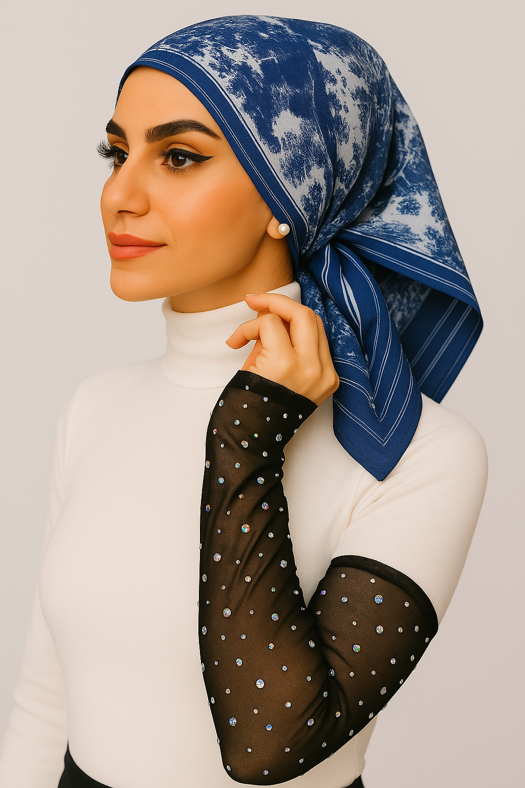 Rhinestone Fingerless Arm Sleeves