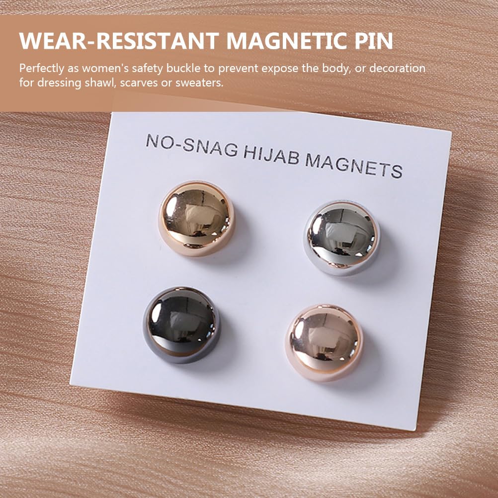 مشبك حجاب مغناطيسي بطلاء معدني قوي